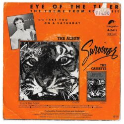 Satılık Plak Survivor Eye Of The Tiger Plak 45lik Plak Arka Kapak