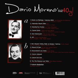 Satılık Plak Dario Moreno - Dario Morenosuz 40 Yıl Plak Arka